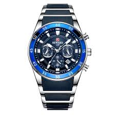 Rose Gold Black Dial Luxury Chronograph Watch for Men